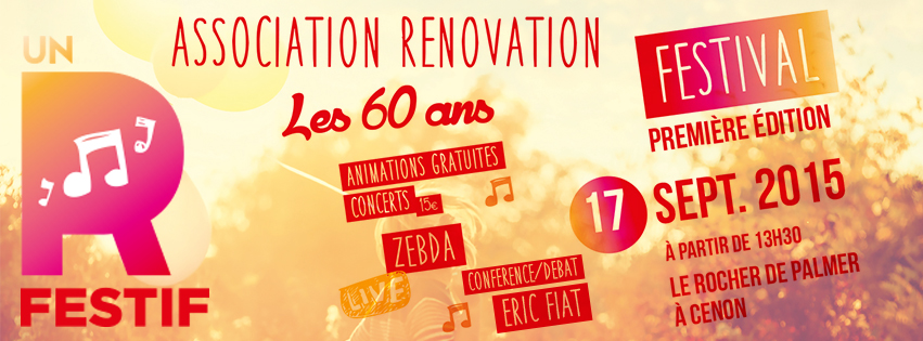 Le 17 septembre à Cenon,  60ème anniversaire de l’Association Renovation